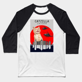 CATZILLA - GINGER CAT Baseball T-Shirt